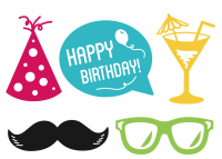 Downloadable photo booth props for birthday party